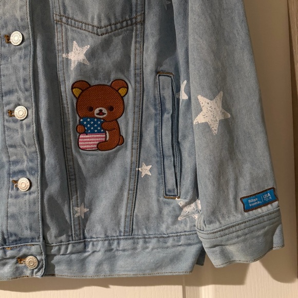 Rilakkuma | 20th Anniversary USA Tour Jean Denim Jacket with Patches Small - Picture 3 of 5